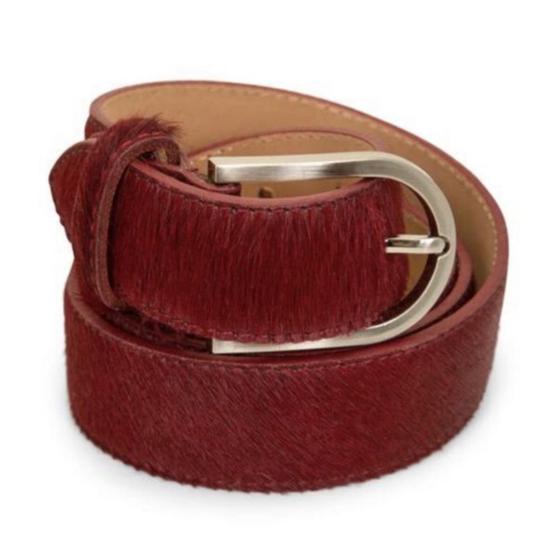 Skinnbelte med pony hair