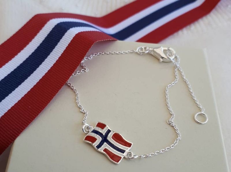 Flagg armbånd, hjerteform