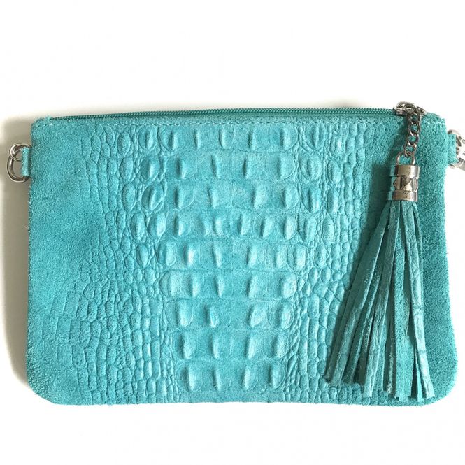 Hovedbilde Croco clutch turkis